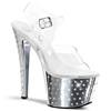 Pleaser - STARDUST708 Sandale à bride à la cheville, Pole dance chaussures - Chaussures de pole dance - Couleur argent Product image